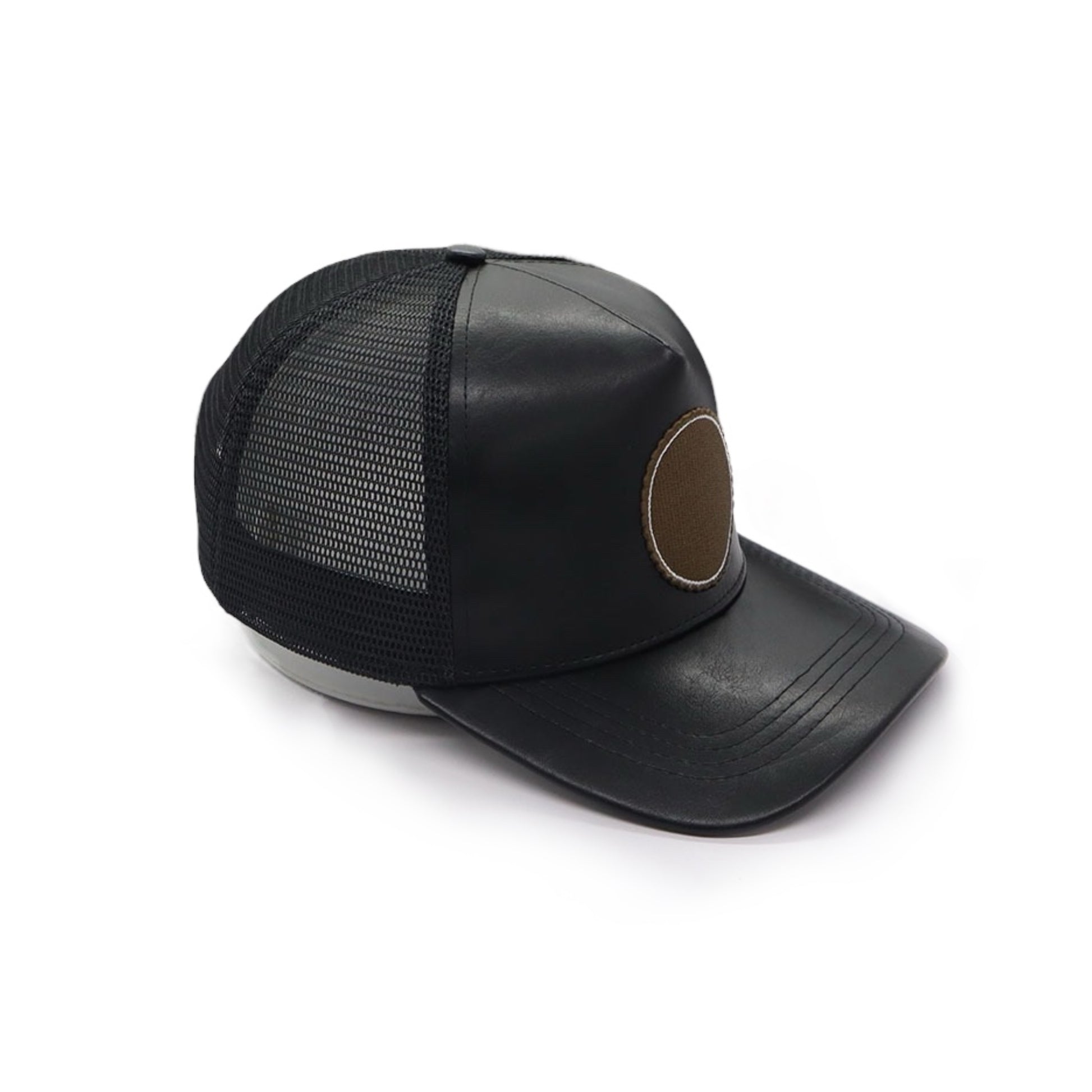 Mr.LIMOU - haut de gamme casquette noir cuir similicuir Eclipse Ebene 1