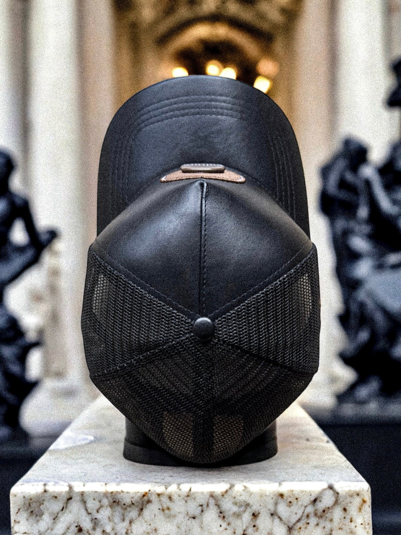 Mr.LIMOU - haut de gamme casquette noir cuir similicuir Eclipse Ebene Culture Edition 3