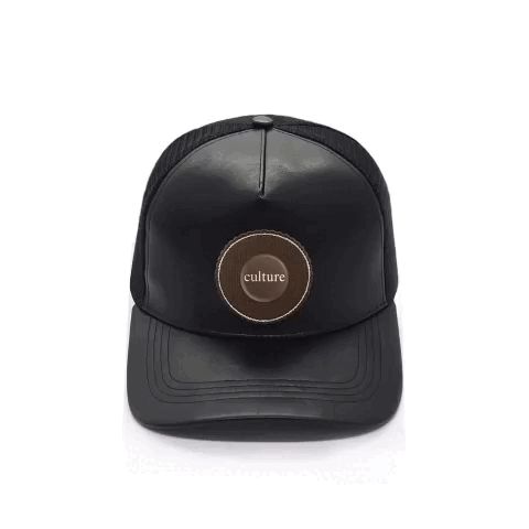 Mr.LIMOU - haut de gamme casquette noir cuir similicuir Eclipse Ebene Culture Edition 6